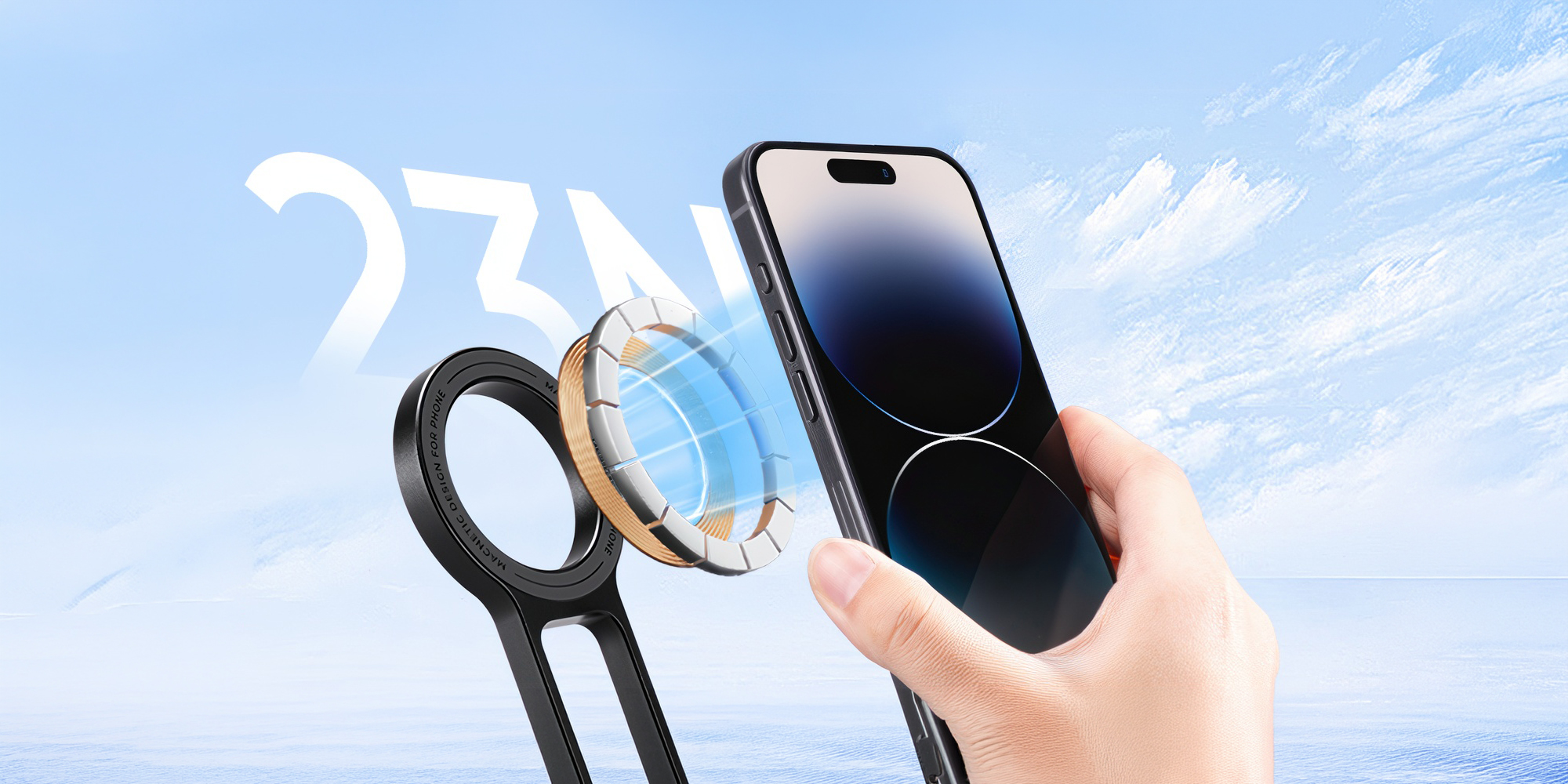 Statyw K&F Concept KF MS-47 z uchwytem magnetycznym - czarny - Błyskawiczny montaż smartfona